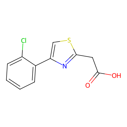 2-[4-(2-Chlorophenyl)-1,3-thiazol-2-yl]acetic acid structure