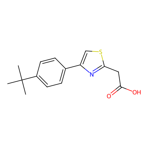 2-[4-(4-Tert-butylphenyl)-1,3-thiazol-2-yl]acetic acid structure