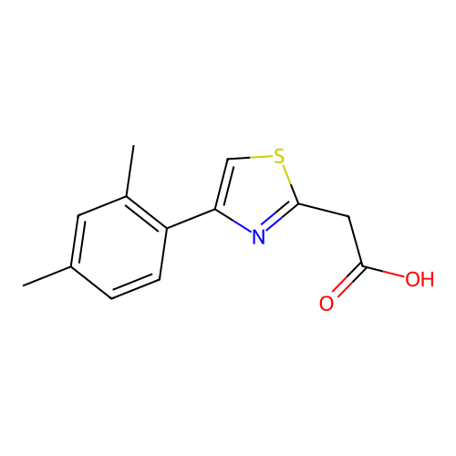 2-[4-(2,4-Dimethylphenyl)-1,3-thiazol-2-yl]acetic acid structure