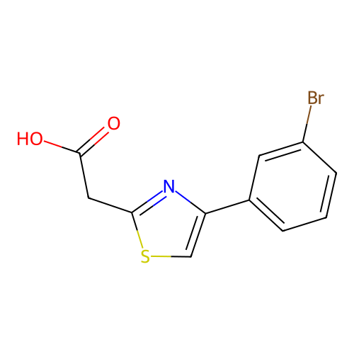 2-[4-(3-Bromophenyl)-1,3-thiazol-2-yl]acetic acid structure