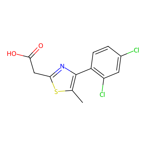 2-[4-(2,4-Dichlorophenyl)-5-methyl-1,3-thiazol-2-yl]acetic acid structure