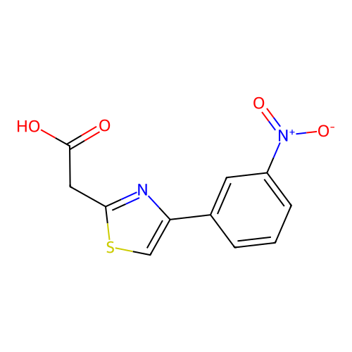 2-[4-(3-Nitrophenyl)-1,3-thiazol-2-yl]acetic acid structure