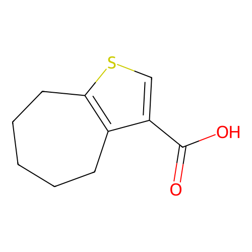 5,6,7,8-tetrahydro-4H-cyclohepta[b]thiophene-3-carboxylic acid structure