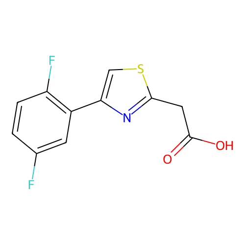2-[4-(2,5-Difluorophenyl)-1,3-thiazol-2-yl]acetic acid structure