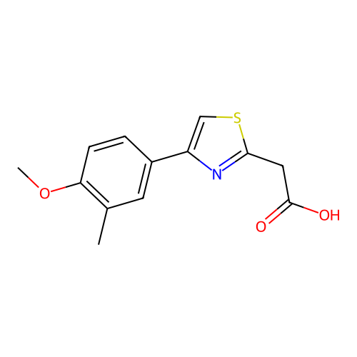2-[4-(4-Methoxy-3-methylphenyl)-1,3-thiazol-2-yl]acetic acid structure