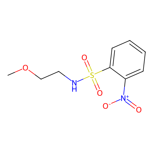N-(2-methoxyethyl)-2-nitrobenzenesulfonamide structure