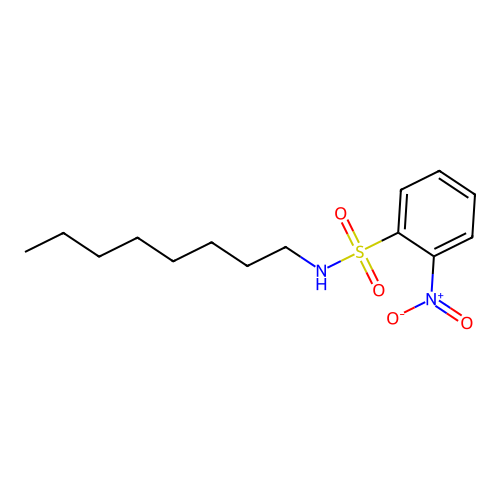 Benzenesulfonamide, 2-nitro-N-octyl- structure