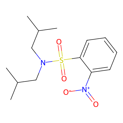 Benzenesulfonamide, N,N-bis(2-methylpropyl)-2-nitro- structure