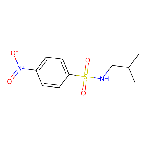 N-isobutyl-4-nitrobenzenesulfonamide structure