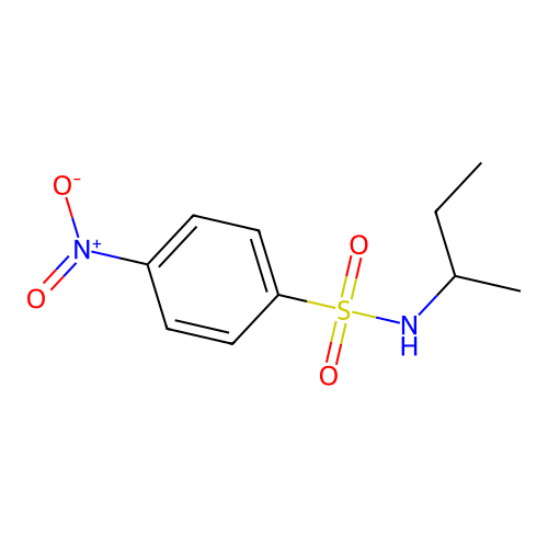 Benzenesulfonamide, N-(1-methylpropyl)-4-nitro- structure