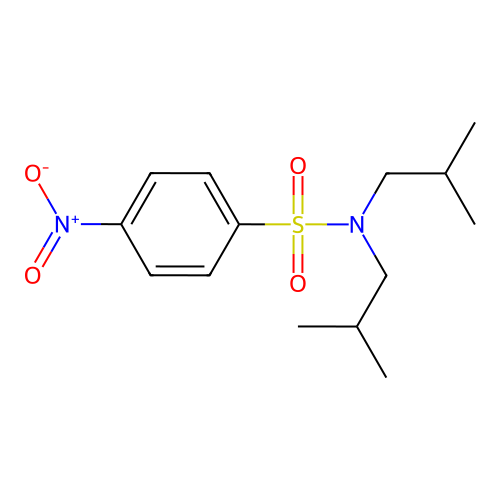 Benzenesulfonamide, N,N-bis(2-methylpropyl)-4-nitro- structure