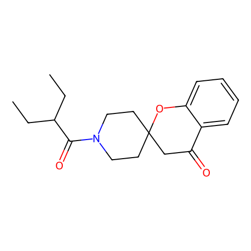 1'-(2-Ethylbutanoyl)spiro[chroman-2,4'-piperidin]-4-one structure