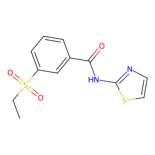 3-(ethylsulfonyl)-N-(thiazol-2-yl)benzamide structure