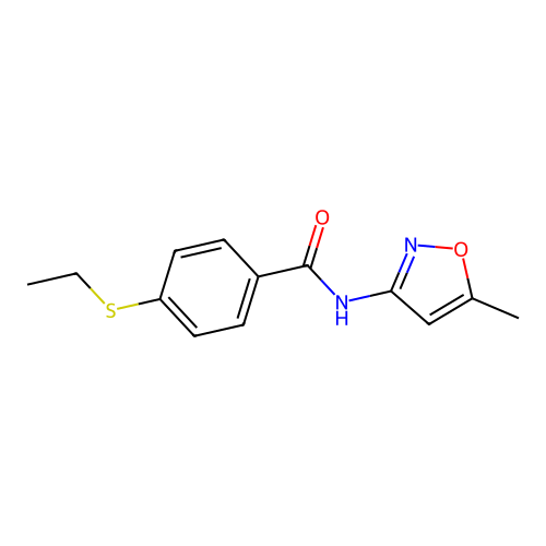 4-(ethylthio)-N-(5-methylisoxazol-3-yl)benzamide structure