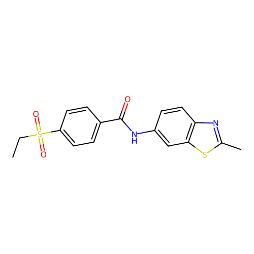 4-(ethylsulfonyl)-N-(2-methylbenzo[d]thiazol-6-yl)benzamide structure
