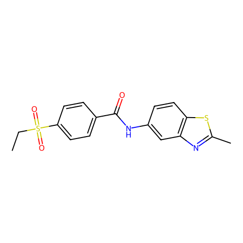 4-(ethylsulfonyl)-N-(2-methylbenzo[d]thiazol-5-yl)benzamide structure