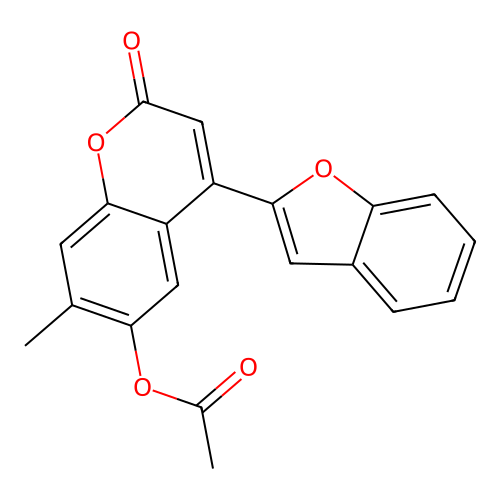 4-(1-benzofuran-2-yl)-7-methyl-2-oxo-2H-chromen-6-yl acetate structure