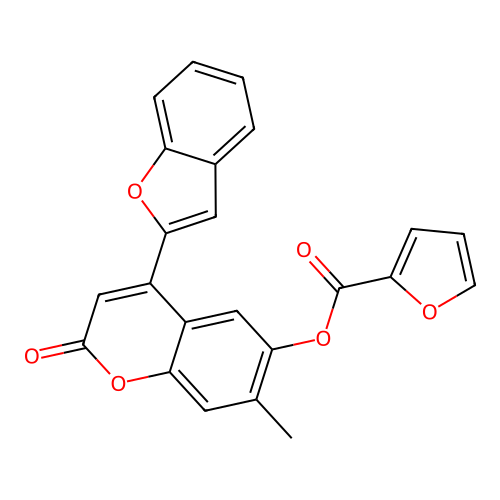 4-(1-benzofuran-2-yl)-7-methyl-2-oxo-2H-chromen-6-yl furan-2-carboxylate structure