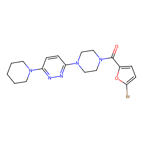 (5-Bromofuran-2-yl)-[4-(6-piperidin-1-ylpyridazin-3-yl)piperazin-1-yl]methanone structure