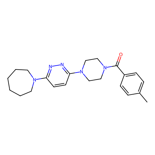 (4-(6-(Azepan-1-yl)pyridazin-3-yl)piperazin-1-yl)(p-tolyl)methanone structure