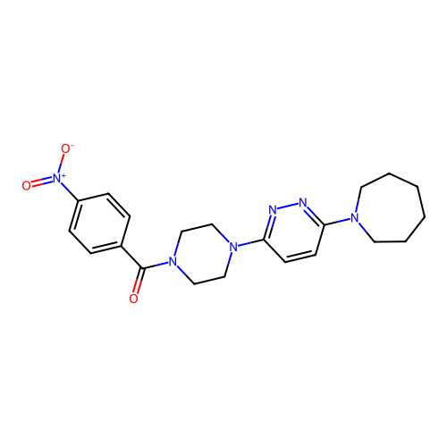 (4-(6-(Azepan-1-yl)pyridazin-3-yl)piperazin-1-yl)(4-nitrophenyl)methanone structure
