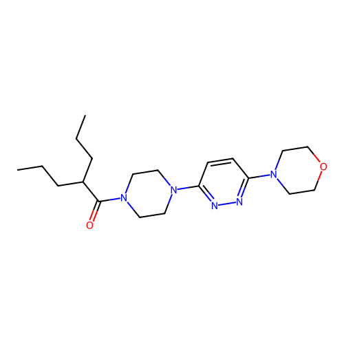 1-(4-(6-Morpholinopyridazin-3-yl)piperazin-1-yl)-2-propylpentan-1-one structure