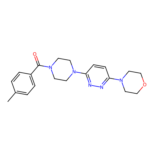 4-{6-[4-(4-Methylbenzoyl)piperazin-1-yl]pyridazin-3-yl}morpholine structure