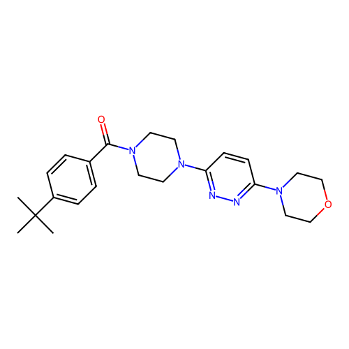 (4-(Tert-butyl)phenyl)(4-(6-morpholinopyridazin-3-yl)piperazin-1-yl)methanone structure