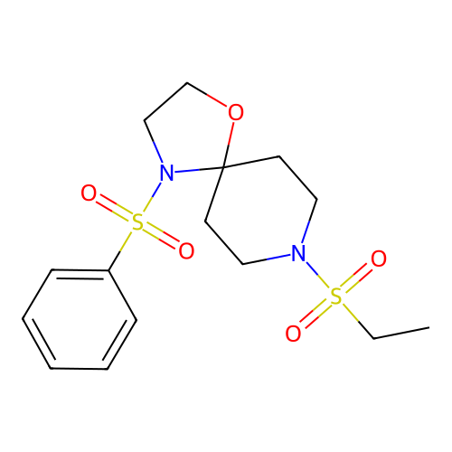 8-(Ethylsulfonyl)-4-(phenylsulfonyl)-1-oxa-4,8-diazaspiro[4.5]decane structure