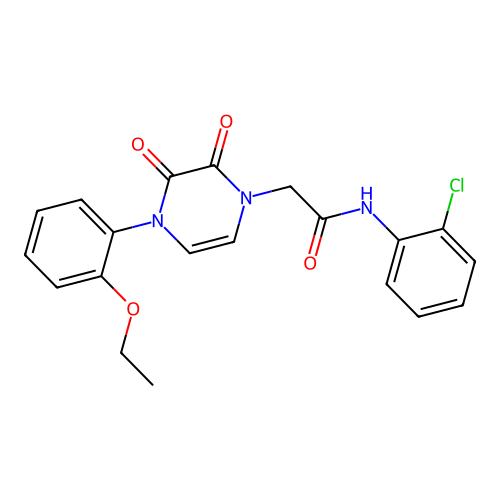 N-(2-chlorophenyl)-2-[4-(2-ethoxyphenyl)-2,3-dioxopyrazin-1-yl]acetamide structure