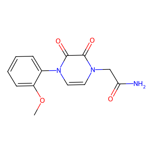 2-[4-(2-Methoxyphenyl)-2,3-dioxopyrazin-1-yl]acetamide structure