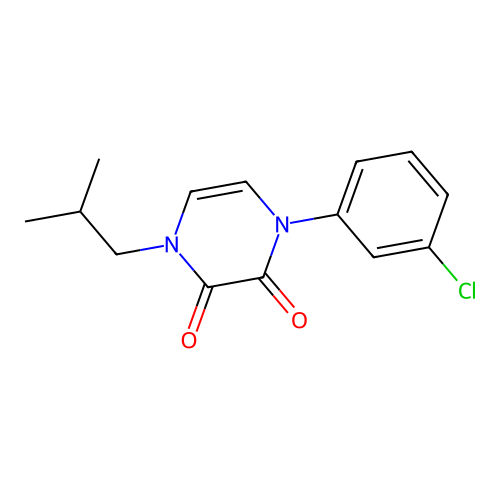 1-(3-Chlorophenyl)-4-(2-methylpropyl)-1,2,3,4-tetrahydropyrazine-2,3-dione structure