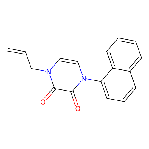 1-Naphthalen-1-yl-4-prop-2-enylpyrazine-2,3-dione structure