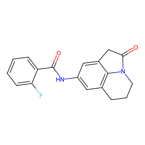 2-fluoro-N-(2-oxo-2,4,5,6-tetrahydro-1H-pyrrolo[3,2,1-ij]quinolin-8-yl)benzamide structure