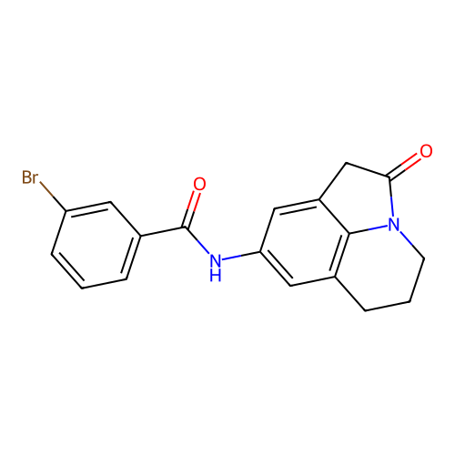 3-bromo-N-(2-oxo-2,4,5,6-tetrahydro-1H-pyrrolo[3,2,1-ij]quinolin-8-yl)benzamide structure