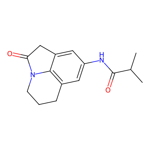 N-(2-oxo-2,4,5,6-tetrahydro-1H-pyrrolo[3,2,1-ij]quinolin-8-yl)isobutyramide structure