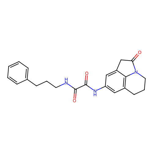 N-{2-oxo-1-azatricyclo[6.3.1.0^{4,12}]dodeca-4,6,8(12)-trien-6-yl}-N'-(3-phenylpropyl)ethanediamide structure