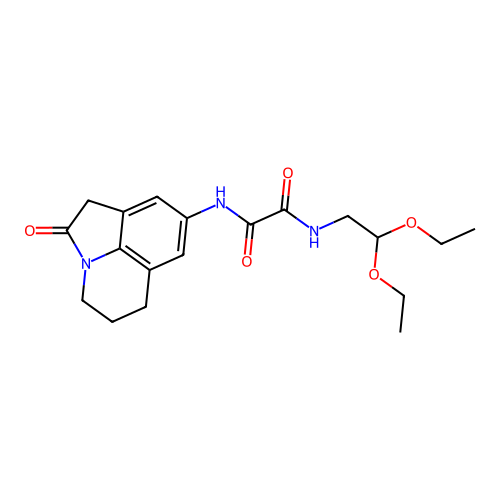 N1-(2,2-diethoxyethyl)-N2-(2-oxo-2,4,5,6-tetrahydro-1H-pyrrolo[3,2,1-ij]quinolin-8-yl)oxalamide structure