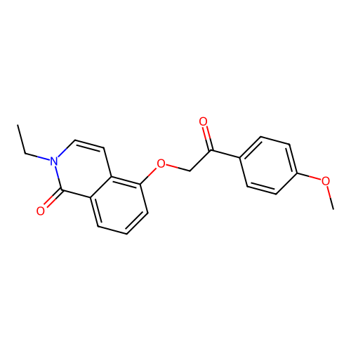 2-Ethyl-5-[2-(4-methoxyphenyl)-2-oxoethoxy]isoquinolin-1-one structure