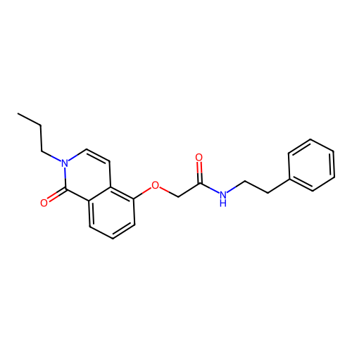 2-((1-oxo-2-propyl-1,2-dihydroisoquinolin-5-yl)oxy)-N-phenethylacetamide structure