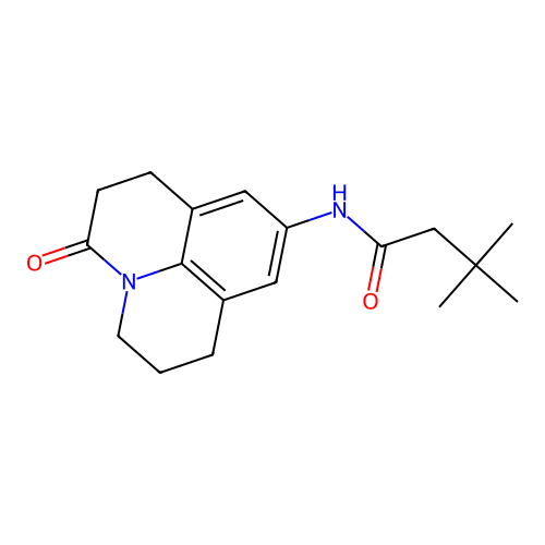 3,3-dimethyl-N-{2-oxo-1-azatricyclo[7.3.1.0^{5,13}]trideca-5,7,9(13)-trien-7-yl}butanamide structure