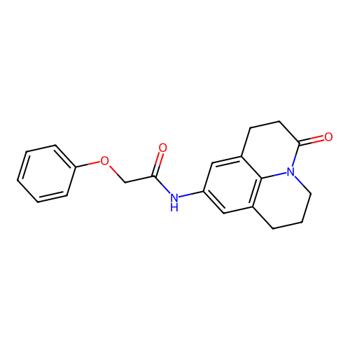 N-(3-oxo-1,2,3,5,6,7-hexahydropyrido[3,2,1-ij]quinolin-9-yl)-2-phenoxyacetamide structure