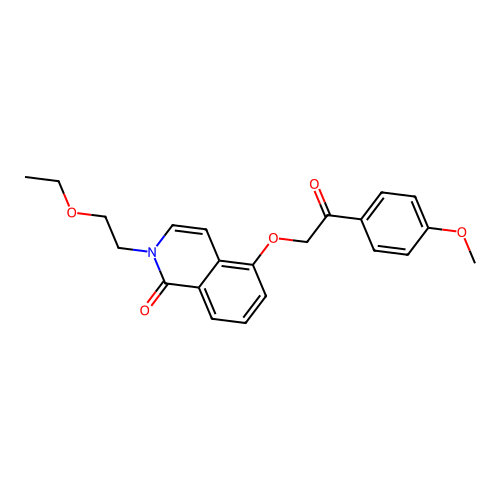 2-(2-Ethoxyethyl)-5-[2-(4-methoxyphenyl)-2-oxoethoxy]isoquinolin-1-one structure