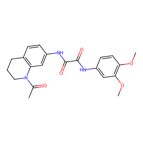 N-(1-acetyl-3,4-dihydro-2H-quinolin-7-yl)-N'-(3,4-dimethoxyphenyl)oxamide structure