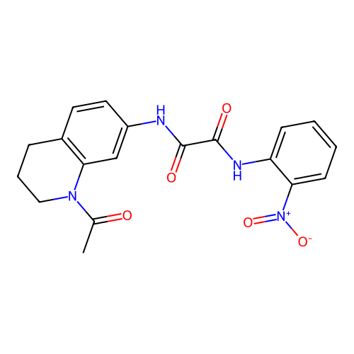 N-(1-acetyl-3,4-dihydro-2H-quinolin-7-yl)-N'-(2-nitrophenyl)oxamide structure