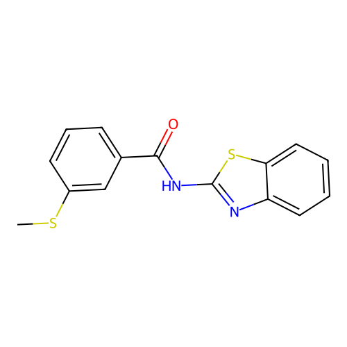 N-(benzo[d]thiazol-2-yl)-3-(methylthio)benzamide structure