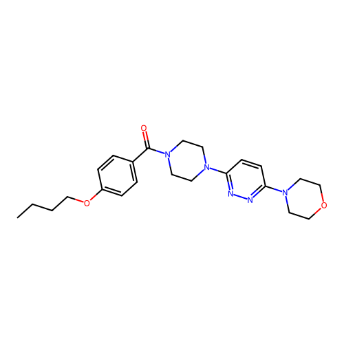 (4-Butoxyphenyl)(4-(6-morpholinopyridazin-3-yl)piperazin-1-yl)methanone structure