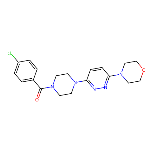 (4-Chlorophenyl)(4-(6-morpholinopyridazin-3-yl)piperazin-1-yl)methanone structure