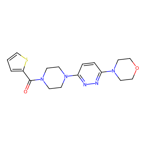 (4-(6-Morpholinopyridazin-3-yl)piperazin-1-yl)(thiophen-2-yl)methanone structure