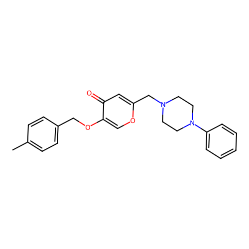 5-[(4-Methylphenyl)methoxy]-2-[(4-phenylpiperazin-1-yl)methyl]pyran-4-one structure